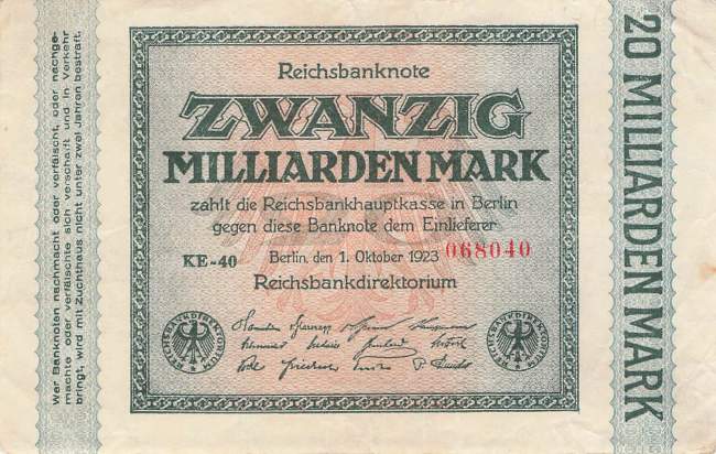20 Milliarden Mark ro.115b KE VF